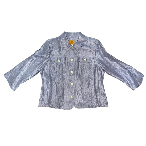 Rudy Rd. Purple and Gren Metallic Blouses - Picture 5 of 9